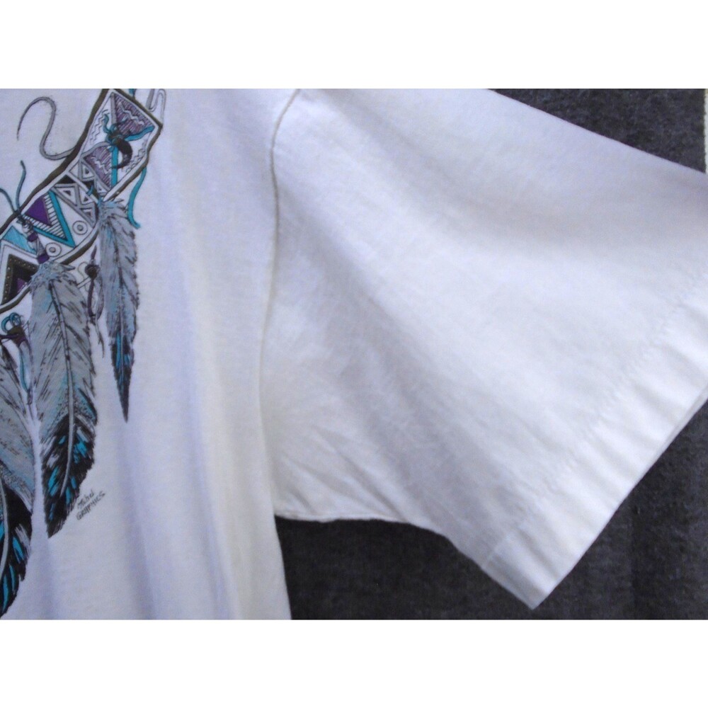 Vtg 90s Screen Stars Best Arizona T Shirt XL Single Stitch Dreamcatcher Native - Picture 7 of 8